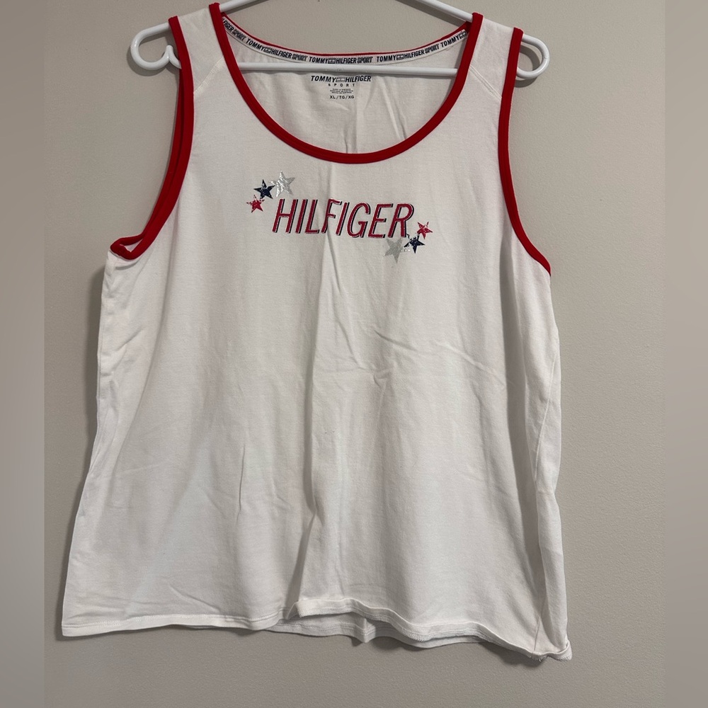 Tommy Hilfiger Tank with Red Trim and Star Accents